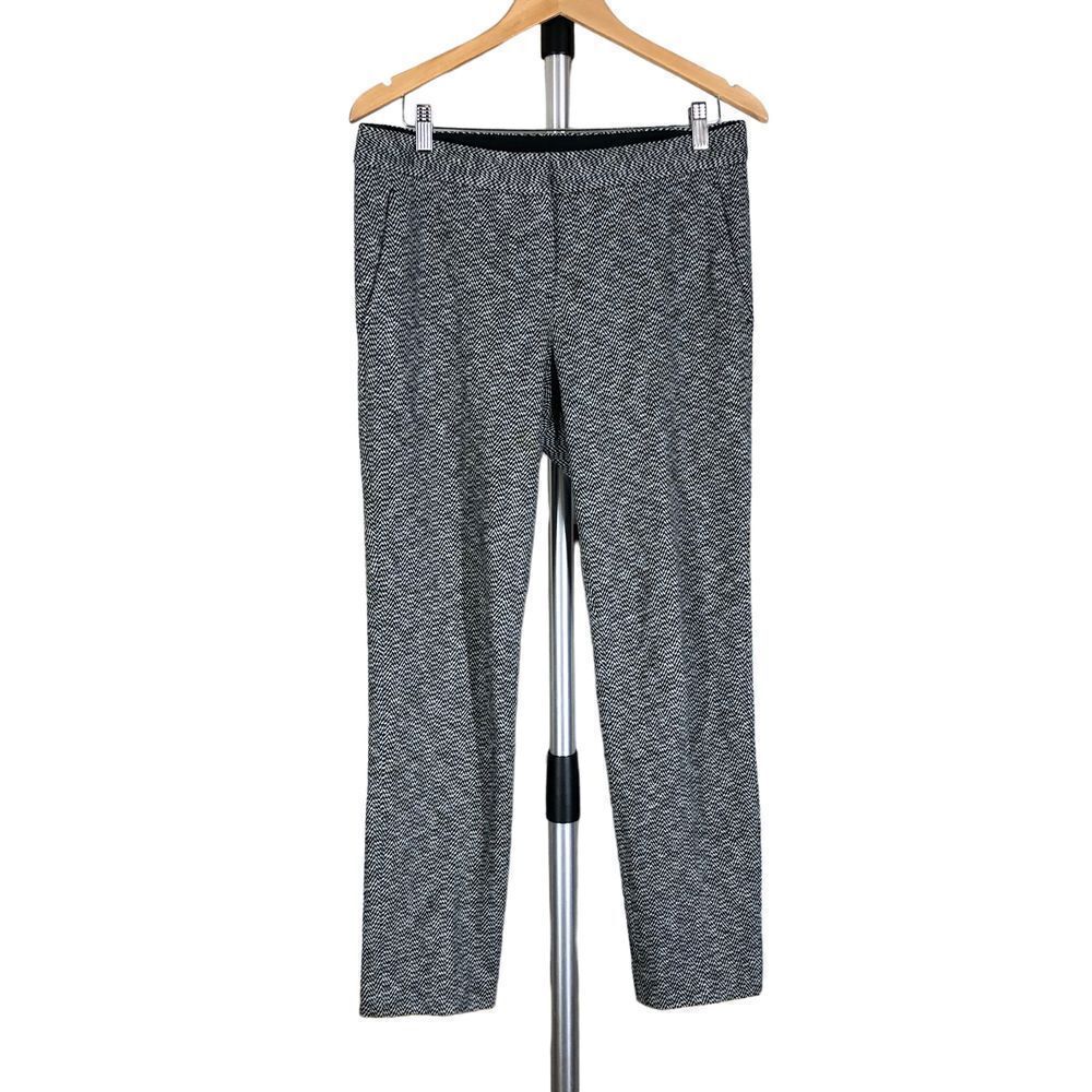 THEORY Louise Formation Wool Blend Houndstooth Trouser Pant Sz 10